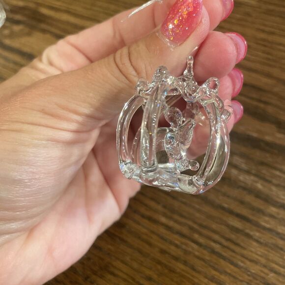 2 Vintage Hand Blown Spun Glass Ornament Lot Christmas tree Dove - Picture 5 of 5